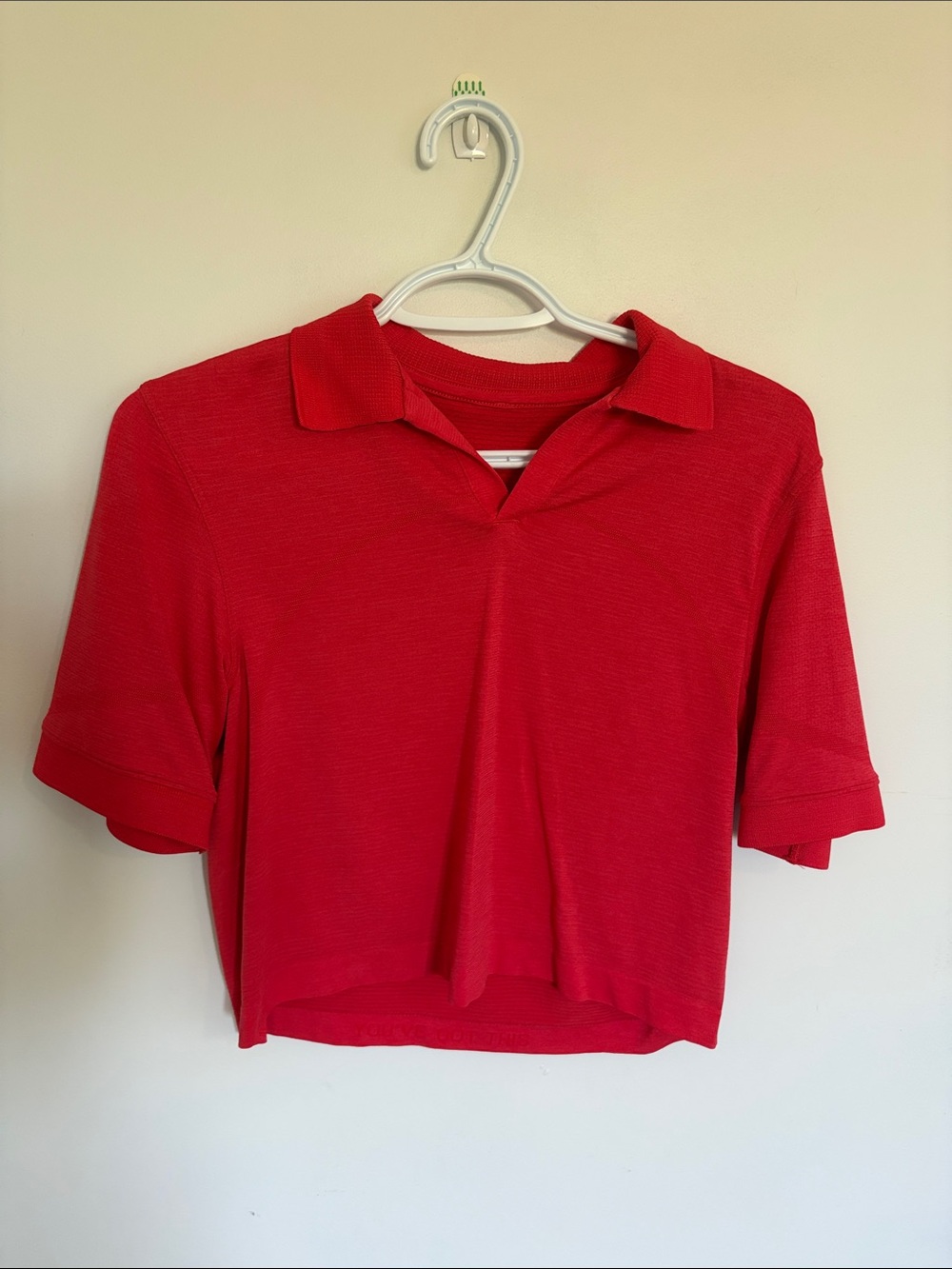 lululemon athletica Red Polo Crop Top